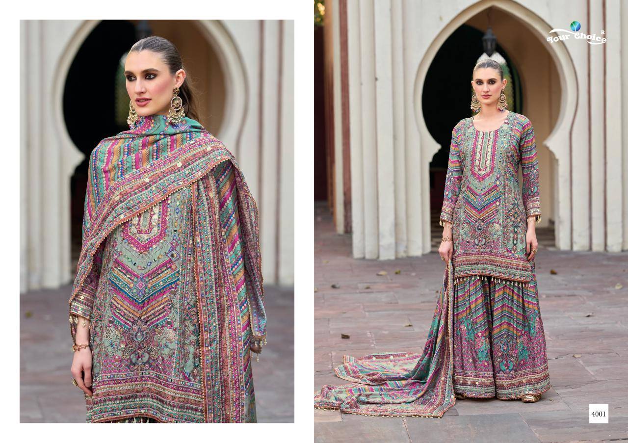 SEERAT-4 by Your choice 4901 To 4902series Designer Festive Colorful Party Wear & Occasional Wear Heavy Chinon Dresses At Wholesale Price